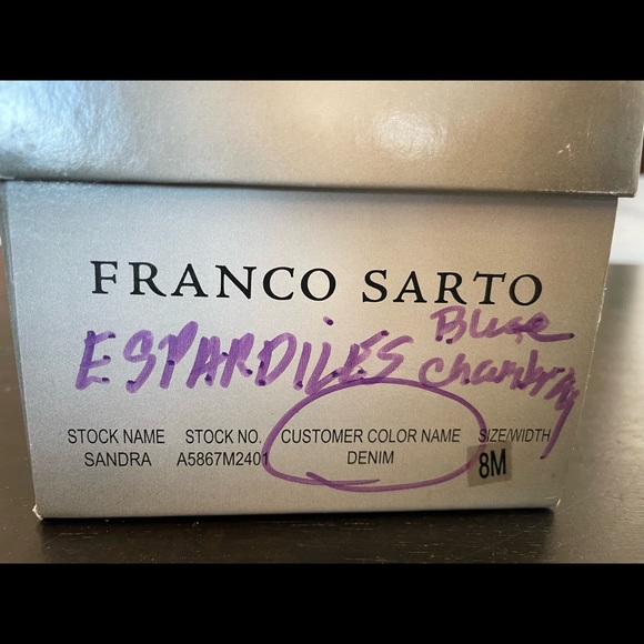 Frank Sarto Denim flats Size 8 - Picture 6 of 7